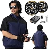 40500mAhバッテリー ファン付き空調作業服 長袖　25H連続稼動 Amazon.co.jp: 【42V超高出力 2025NEW 最強風】作業服 ファン